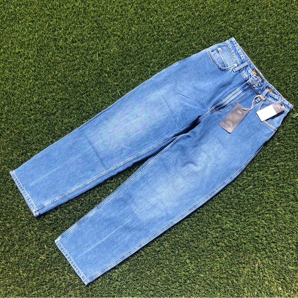 🐭 Peeping Mickey Mouse Lee Vintage Modern High-Rise Relaxed Stovepipe Jeans. - Picture 6 of 12